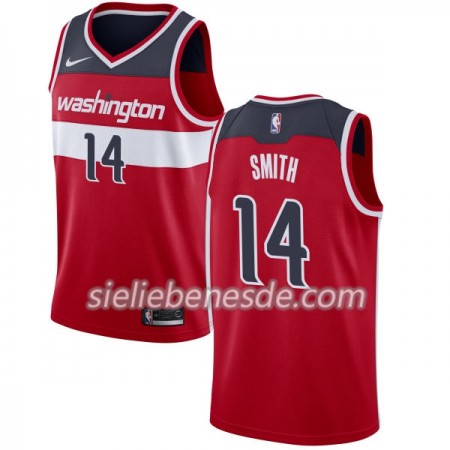 Herren NBA Washington Wizards Trikot Jason Smith 14 Nike 2017-18 Rot Swingman
